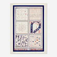 Tom Phillips, Six Pieces Opus X, screenprint in colors