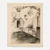 Virginia Berresford, Provincetown Houses, 1925, lithograph