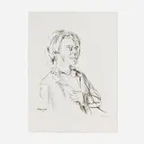 Oskar Kokoschka, Portrait of a Woman, 1966, lithograph