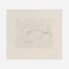William Wegman, Out on a Limb (from the Olive Press Portfolio I: 1991-1992), 1992, etching