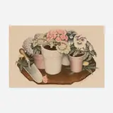 Grant Wood, Tame Flowers, 1939, lithograph with hand-coloring