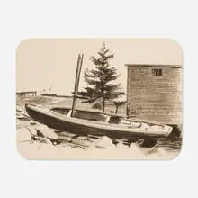 Harry Leith-Ross, The Boat, charcoal on paper
