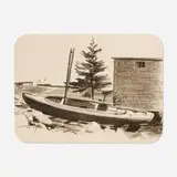 Harry Leith-Ross, The Boat, charcoal on paper