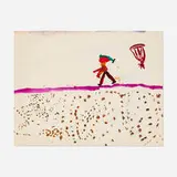 Dora Maar, Child Flying Kite, acrylic on paper