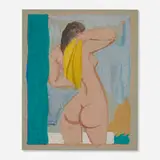 Josef Zenk, Nude Figure, gouache on paper board