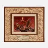 Aaron Bohrod, St. George, oil on board in artist's frame