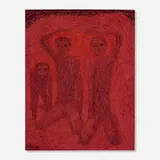 Margo Hoff, Boys in a Cave, oil on Masonite