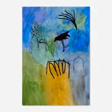 Joe Max Emminger, Garden, 1998, acrylic on paper