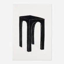 Jene Highstein, Roman Arch 1, 2000, monotype with oil