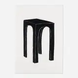 Jene Highstein, Roman Arch 1, 2000, monotype with oil