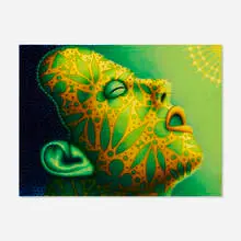 Ed Paschke, Green Head Two, 1998, oil on canvas