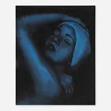 Carole Feuerman, Shower Portrait (blue), 2012, screenprint with diamond dust on canvas