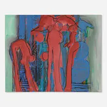 Joe Stefanelli, Bologna Attendants, 1989, acrylic on canvas