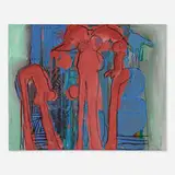 Joe Stefanelli, Bologna Attendants, 1989, acrylic on canvas