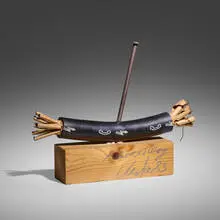Kurzer Weg by Günther Uecker, 1983, Found object assemblage, sold Jul 2023