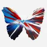 Butterfly Spin Painting by Damien Hirst, 2009, acrylic on paper, sold Apr 2023