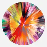 Circle Spin Painting by Damien Hirst, 2009, acrylic on paper, sold Apr 2023