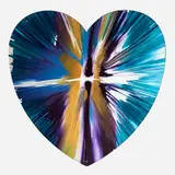 Heart Spin Painting by Damien Hirst, 2009, acrylic on paper, sold Apr 2023