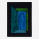 Sonia Gechtoff, Untitled (Chamber I), 1982, acrylic and graphite on paper
