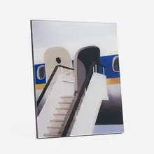Thomas Demand, Gangway (for Parkett 62), 2001, Lambda print, diasec on black acrylic glass with attachable chromium-plate stand