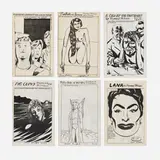 Raymond Pettibon, Collection of six zines, 1985-1989, staple-bound offset lithographs