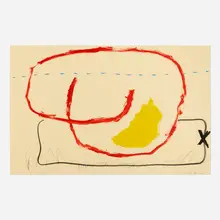 Joseph Amar, Abstraction, 1978, oil pastel and graphite on paper