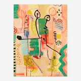 Lamar Briggs, Pink Zig / Green Zag, mixed media on paper