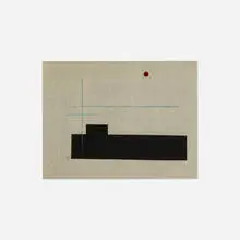 Dwinell Grant, Black Geometric, 1941, collage and pencil on paper