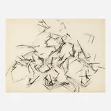 Mercedes Matter, Abstract Composition, charcoal on paper