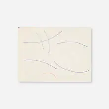 Dora Maar, Curving Lines, colored ink on paper