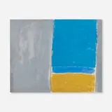 James Lechay, Blue, Yellow and Grey, gouache on paper