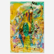 Joseph Meierhans, Abstraction, acrylic on Masonite