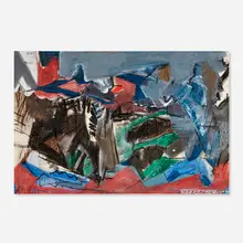 Vaclav Vytlacil, Abstract Composition, 1952-53, pastel, acrylic, and charcoal on paper