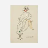 Marcel Jean, La Meuble et l'Aimant, 1940, ink and watercolor on paper