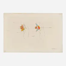 Enrique Castro-Cid, Untitled, 1965, graphite and colored pencil on paper