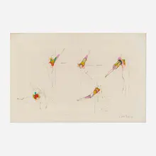 Enrique Castro-Cid, Untitled, 1965, graphite and colored pencil on paper