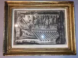 Viking Ship by Giovanni Battista Piranesi, Black and white engraving, sold Feb 2021