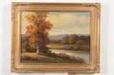 Thomas P. Patten, River Landscape, Oil on board