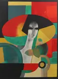 André Minaux, Untitled, Lithograph printed in colors