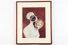 Tayo Adenaike, Guarded Emotion and Veiled Expression, 2009, Watercolor on paper