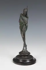 Jacques-Louis Gautier, Untitled, MEPHISTOPHELES, 19th century bronze figure on circular socle