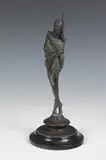 Jacques-Louis Gautier, Untitled, MEPHISTOPHELES, 19th century bronze figure on circular socle