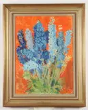 Blue Hyacinths by Marie Paquet-Steinhausen, Watercolor on paper, sold Apr 2021
