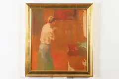 Gerald Wartofsky, Untitled, WOMAN STANDING, oil on canvas