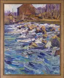 Thomas Hill, Farm Buildings by Rocky River
