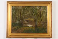 Max Weyl, Springtime in Rock Creek, Oil on canvas
