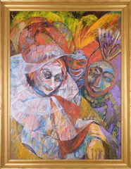 Carlyn Friedman, The Revelers, Oil on canvas
