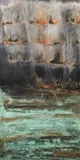 Frederique Domergue, Untitled, Oxidized zinc and bronze panel; fixed with wax