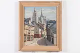 Street Scene by Continental School, STREET SCENE, oil on canvas, offered May 2021