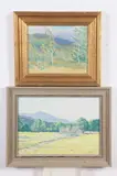 Arthur Garfield Learned, Spring Landscapes: Two Works, Oil on board